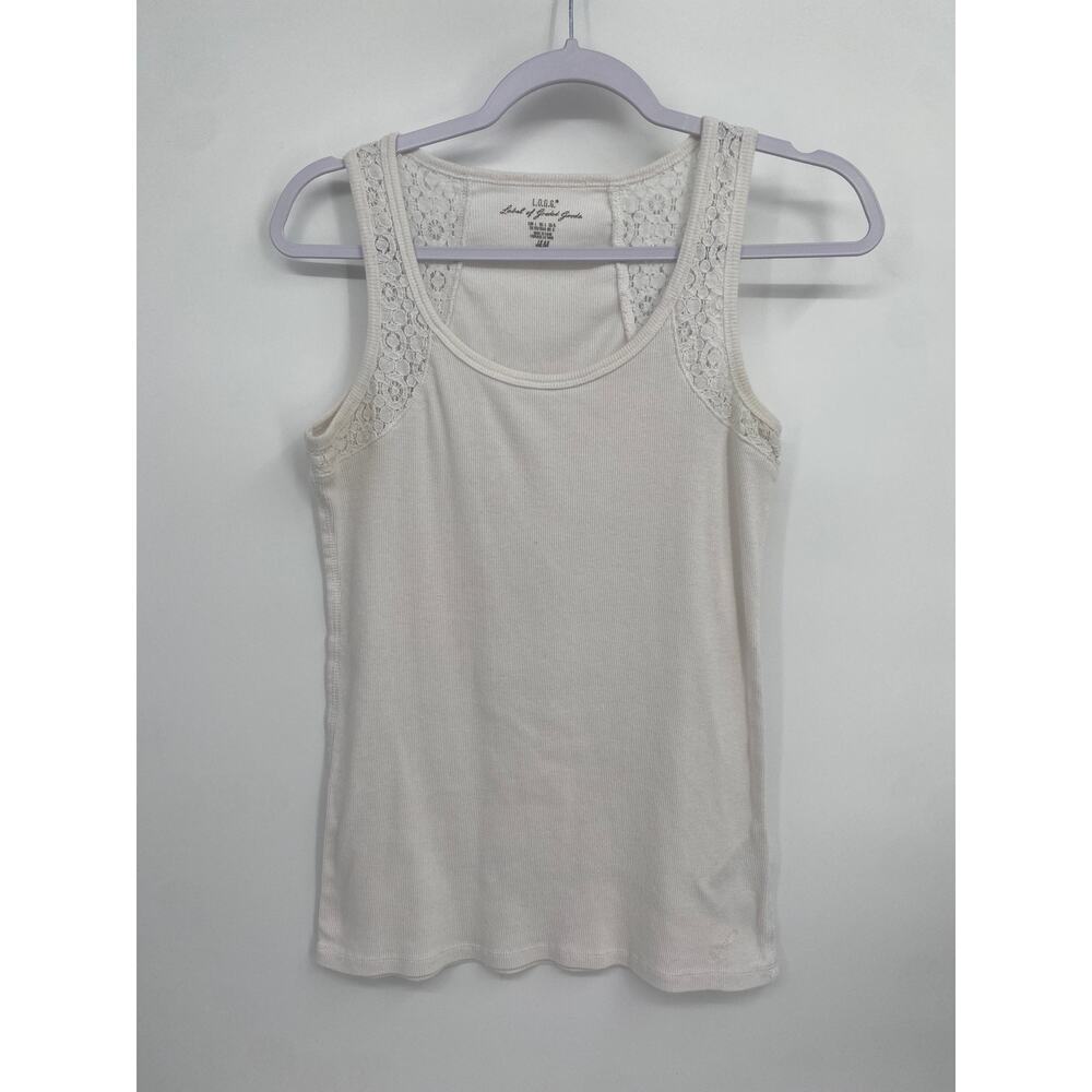 L.O.G.G Label of Graded Gods H&M White Open Knit Strap Tank Top Large